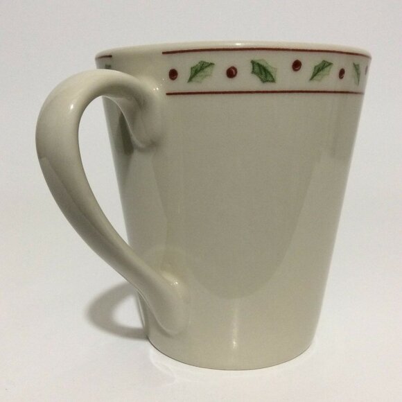 CHRISTMAS merry brite coffee mug cup poinsettia - Picture 8 of 12